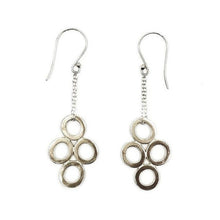 Load image into Gallery viewer, Four Circle Sterling Silver Earrings | Handcrafted Jewelry by 4byKaren.com