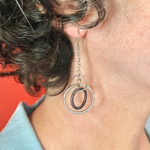 Inner Circles Sterling Silver Earrings