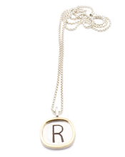 Load image into Gallery viewer, Sterling Silver and Gold Letters Necklace | Handcrafted Jewelry by 4byKaren.com