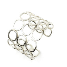 Load image into Gallery viewer, Deco Sterling Silver Cuff Bracelet