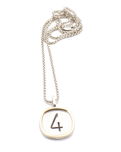 Sterling Silver and Gold Numbers Necklace | Handcrafted Jewelry by 4byKaren.com