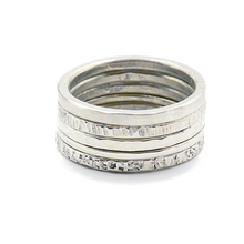 Load image into Gallery viewer, 5 Stack Sterling Silver Ring Set
