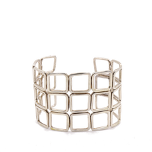 Load image into Gallery viewer, Squares Sterling Silver Cuff Bracelet | Handcrafted Jewelry by 4byKaren.com
