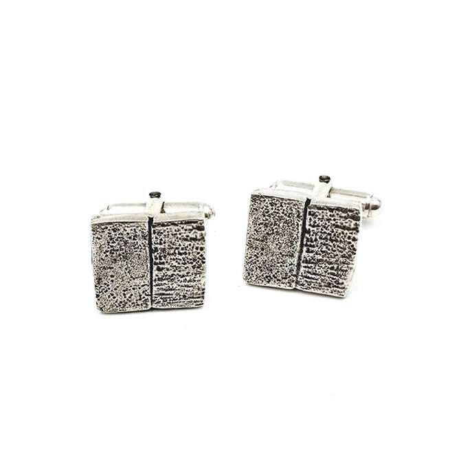 Two Square Sterling Silver Cufflinks | Handcrafted Jewelry by 4byKaren.com