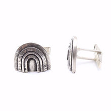 Load image into Gallery viewer, Sterling Silver Rainbow Cufflinks | Handcrafted Jewelry by 4byKaren.com
