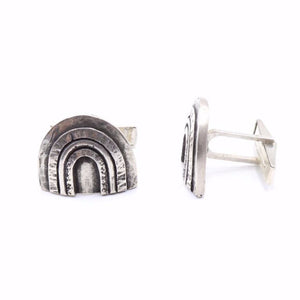 Sterling Silver Rainbow Cufflinks | Handcrafted Jewelry by 4byKaren.com