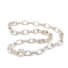 Load image into Gallery viewer, Sterling Silver Oval Chain Necklace by 4byKaren.com
