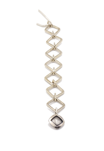 Falling Squares Sterling Silver Necklace | Handcrafted Jewelry by 4byKaren.com