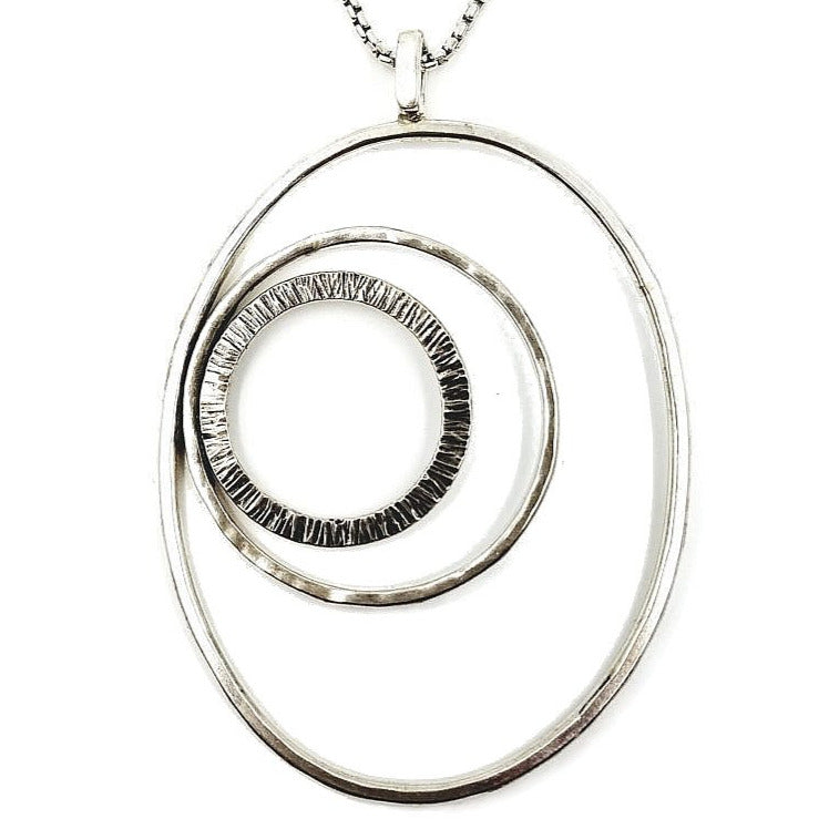 Sterling Silver Mode-Circles Necklace