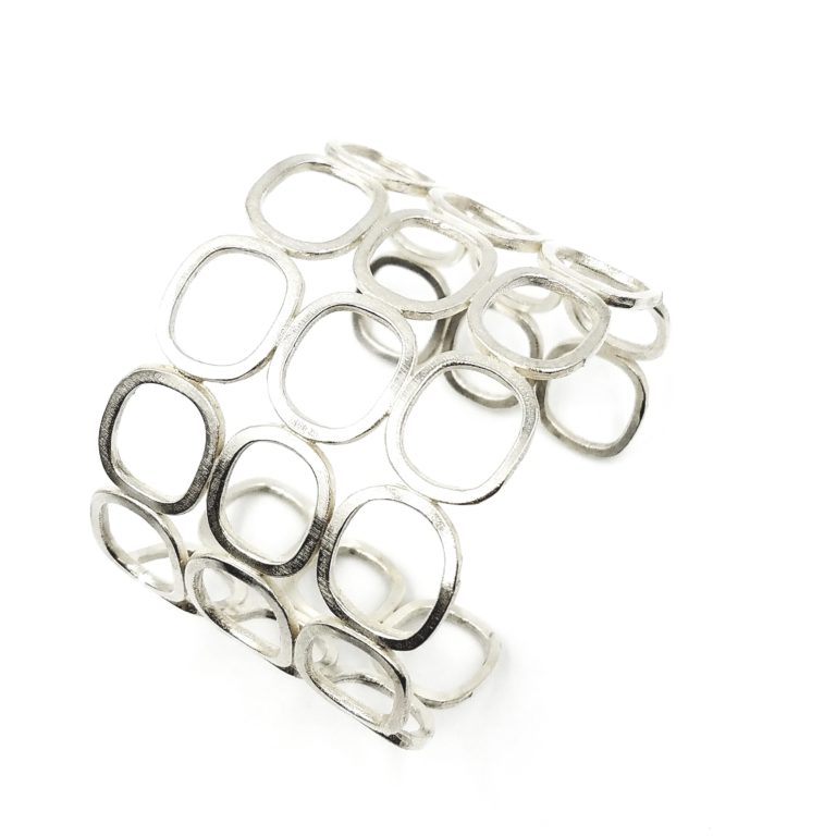 Deco Sterling Silver Cuff Bracelet