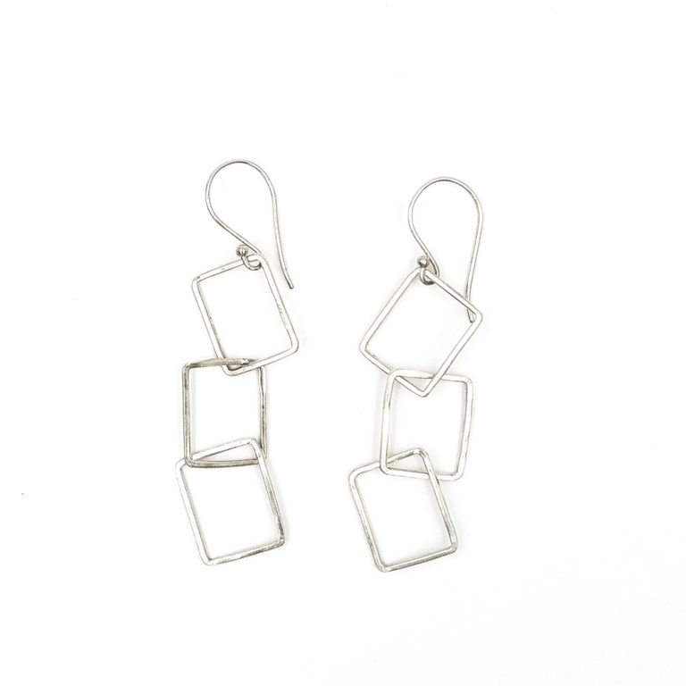 Rectangle Series Sterling Silver Earrings