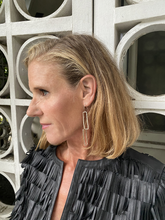 Load image into Gallery viewer, Organic Rectangle Sterling Silver Earrings
