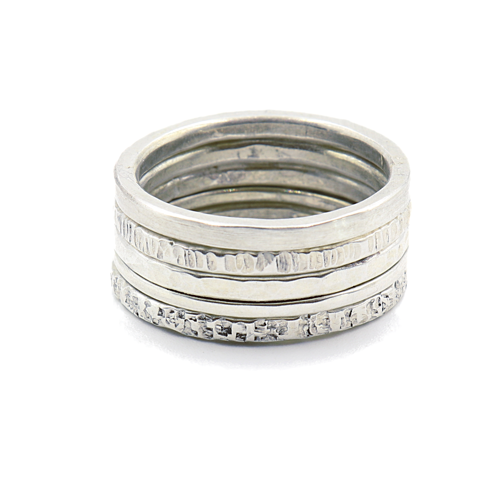 Sterling silver stacking rings set of 5 discount