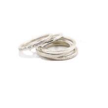 Load image into Gallery viewer, 5 Stack Sterling Silver Ring Set

