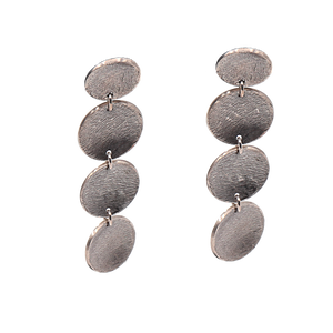 Falling Studs Sterling Silver Earrings | Handcrafted Jewelry by 4byKaren.com
